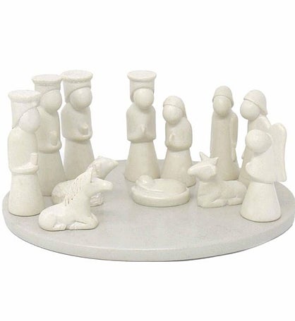 Hand-Carved Nativity Soapstone Sculpture