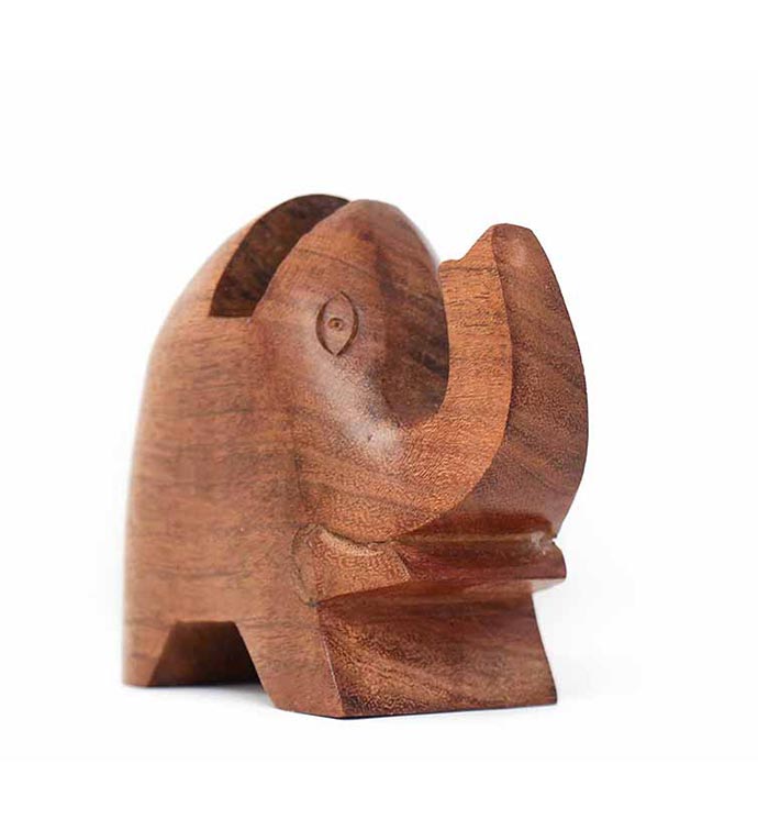 Wooden Elephant Eyeglass Stand