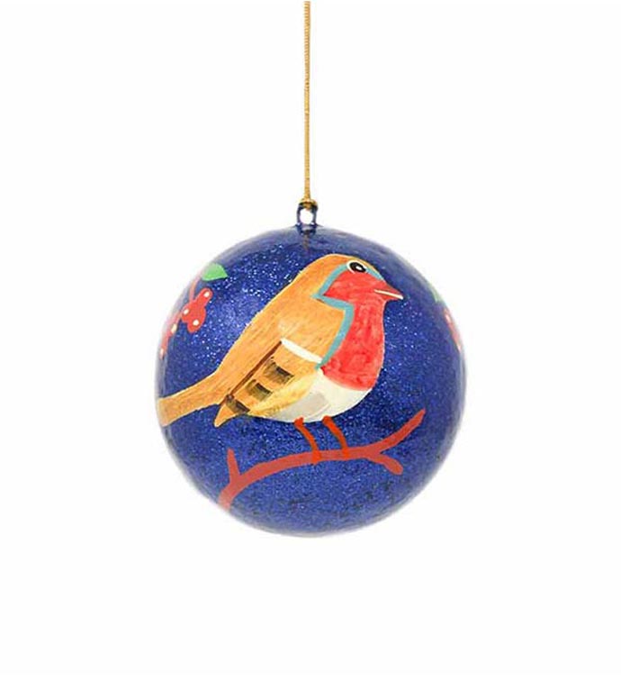 Handpainted Ornament Bird On Branch