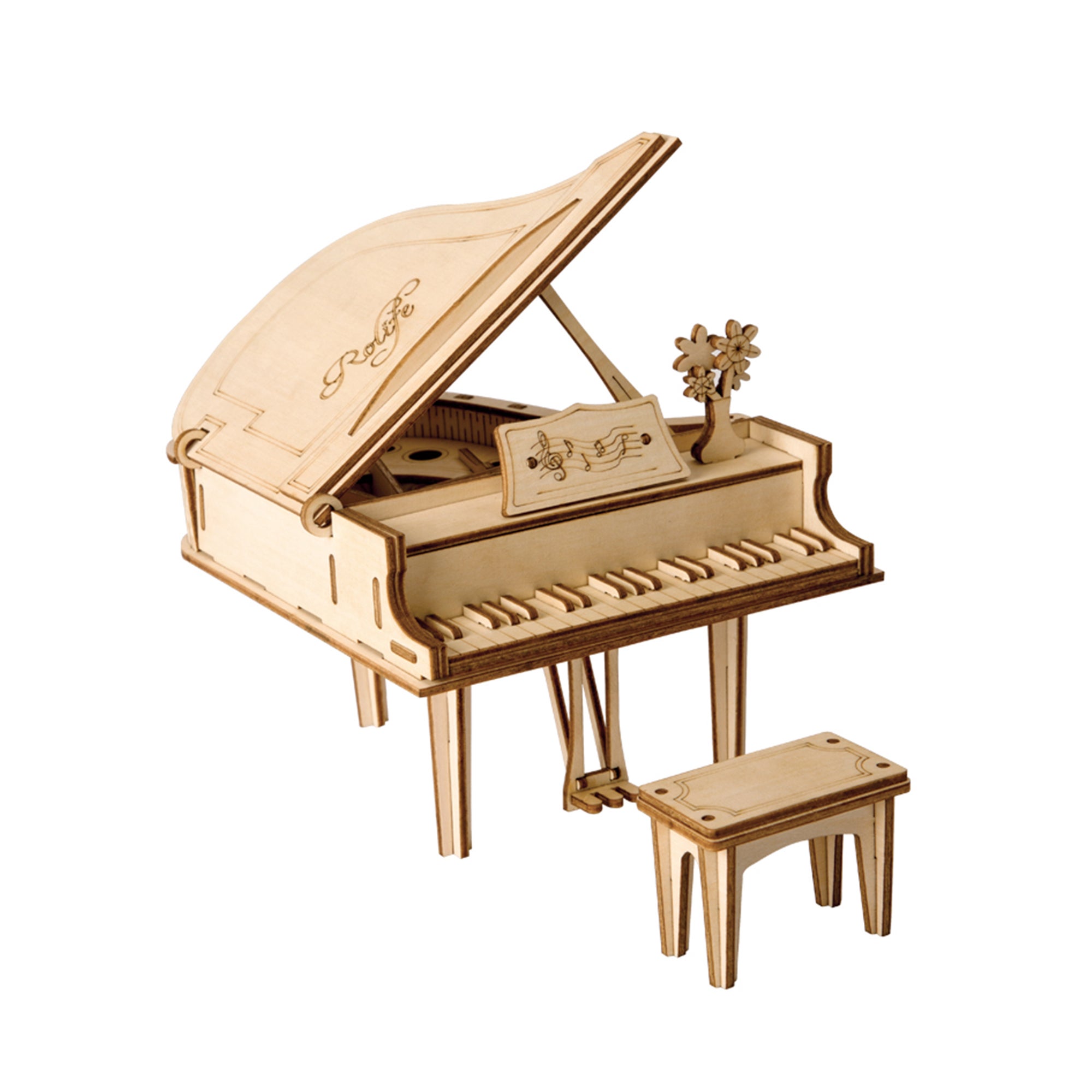 Piano DIY 3D Wood Laser Cut Puzzle