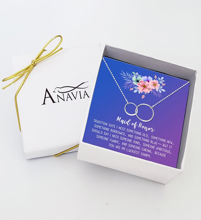 Maid Of Honor Infinity Rings Wedding Gift Set