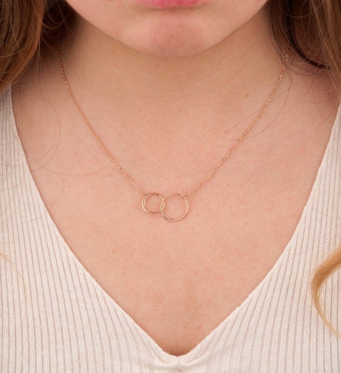 New Beginnings Silver Infinity Rings Necklace