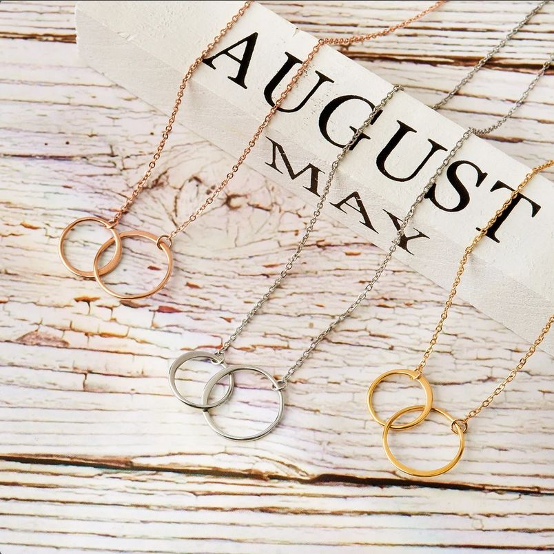 New Beginnings Silver Infinity Rings Necklace