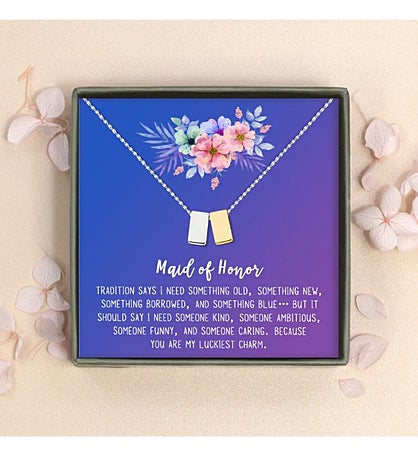 Maid Of Honor Eternity Cube Wedding Gift Box