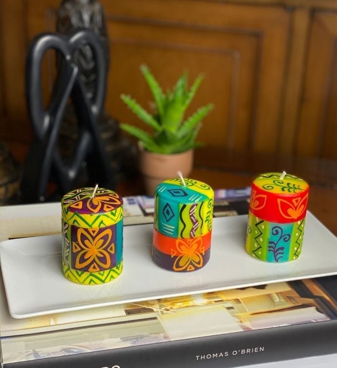 Hand painted Votive Unscented Candles