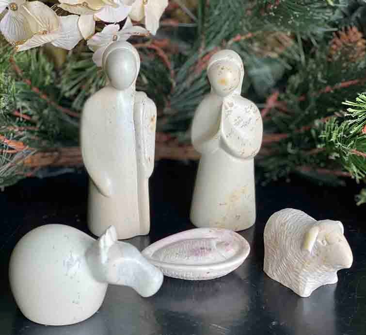 Holy Family Nativity 5-piece Soapstone Set