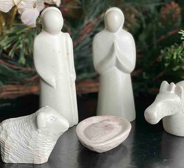 Holy Family Nativity 5-piece Soapstone Set