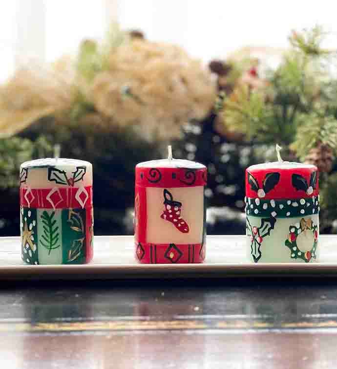 Christmas Votive Unscented Candle Set