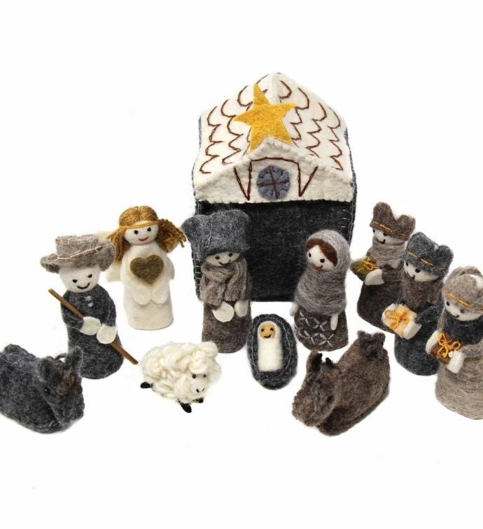 Handmade Felt Nativity Set