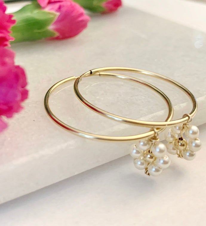 14k Gold Filled Brie Hoops