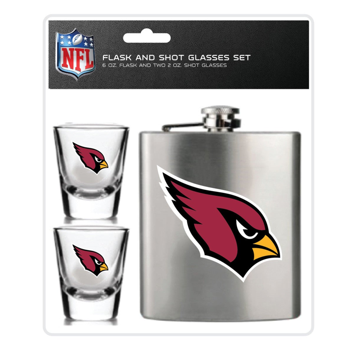 NFL 3pc Flask & Shot Glasses Set