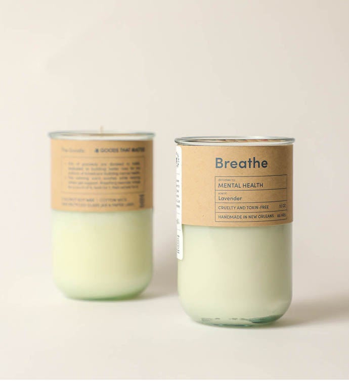 Breathe   Lavender Scent Candle, Gives To Mental Health