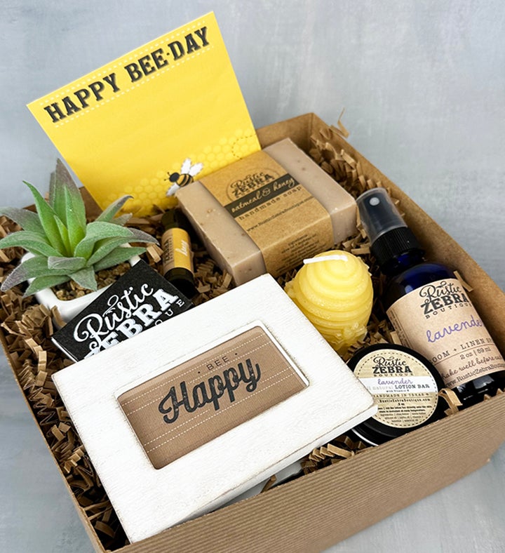 Happy Bee Day Succulent Spa Gift Box