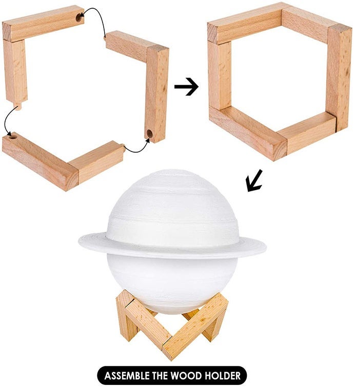 Saturn Color Changing 3d Lamp 10cm