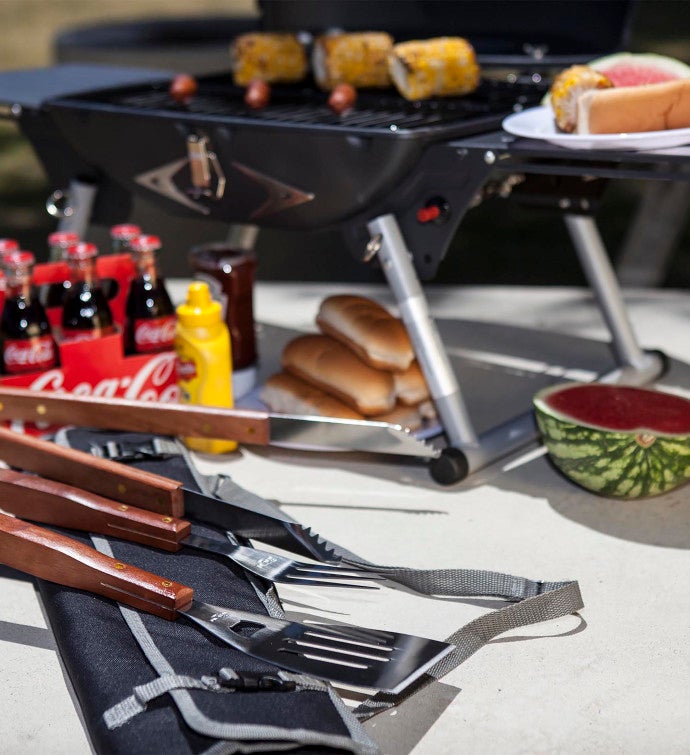 3-Piece BBQ Tote & Grill Set