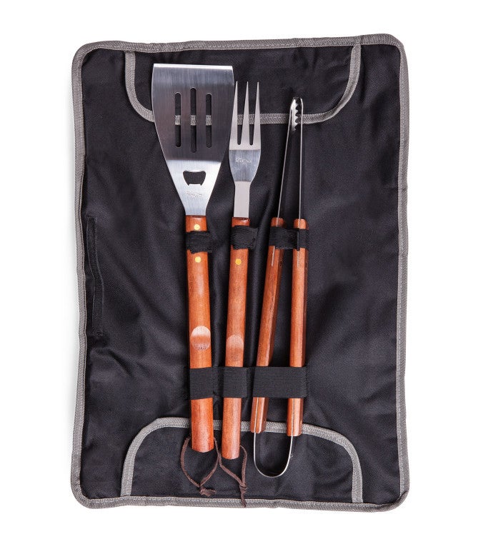 3-Piece BBQ Tote & Grill Set
