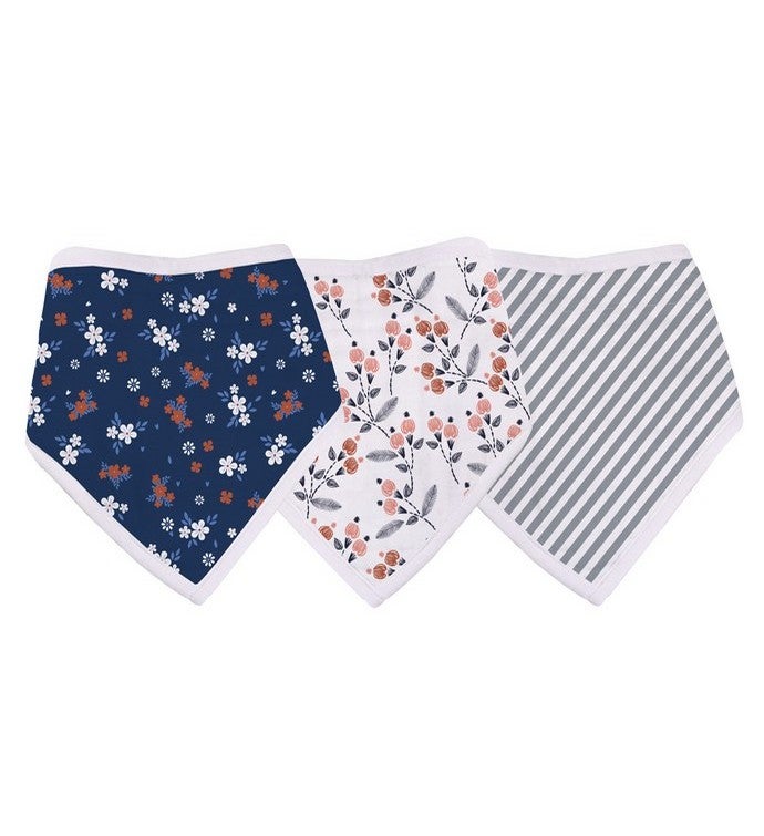 Blooms Bamboo Bandana Bibs 3pk