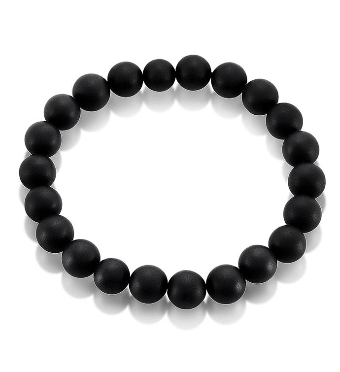 Matte Onyx 10mm Stone Bead Stretch Bracelet