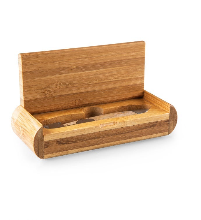 Elan Deluxe Corkscrew In Bamboo Box, Bamboo