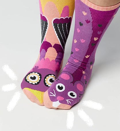 Owl & Mouse Pals Socks