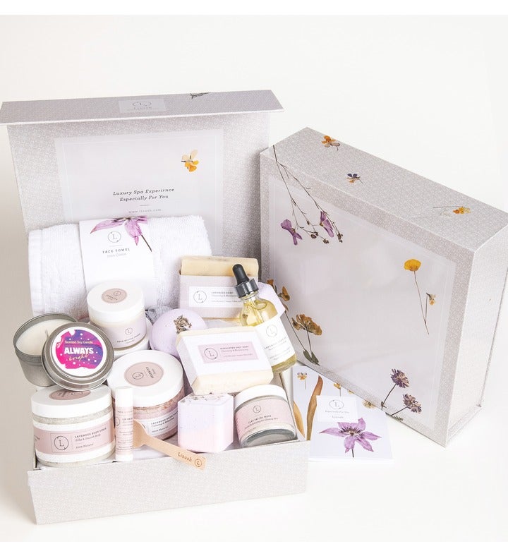 Birthday Gift Basket - Lavender Luxury Natural Bath & Body Gift Set