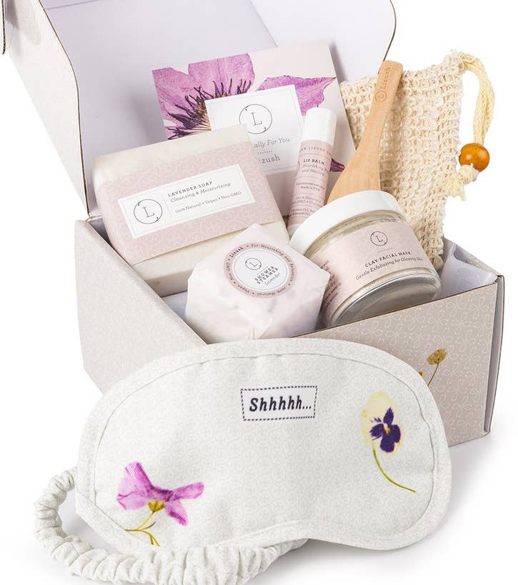 Lavender Skincare Appreciation Gift Box Unique Birthday Spa Gift