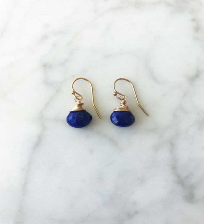 Jill Short Drop Earring In Sapphire