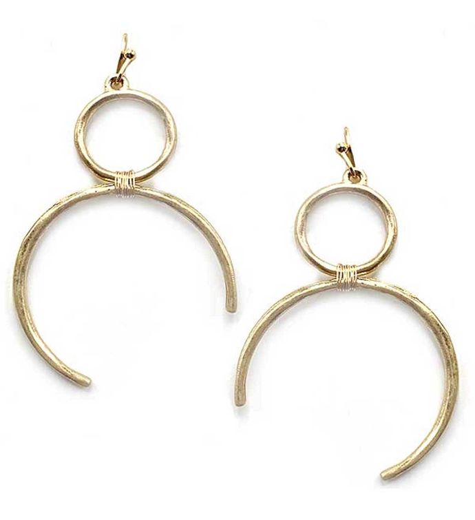 Gold Semi Hoop Earrings