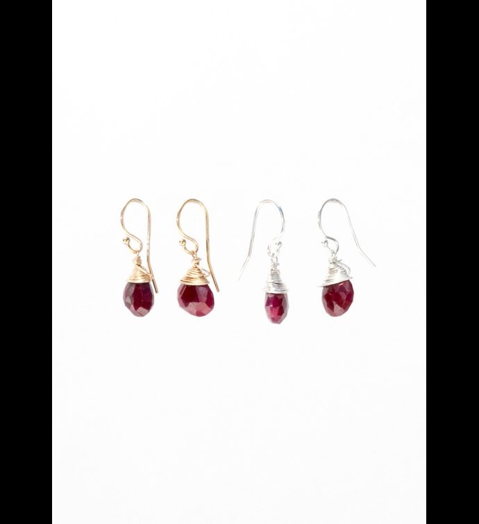 Ruby Drop Earrings