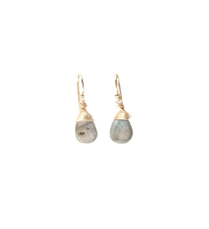 Jill Short Drop Earring In Labradorite