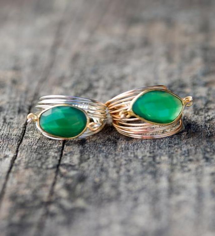 Torrey Ring In Green Onyx 