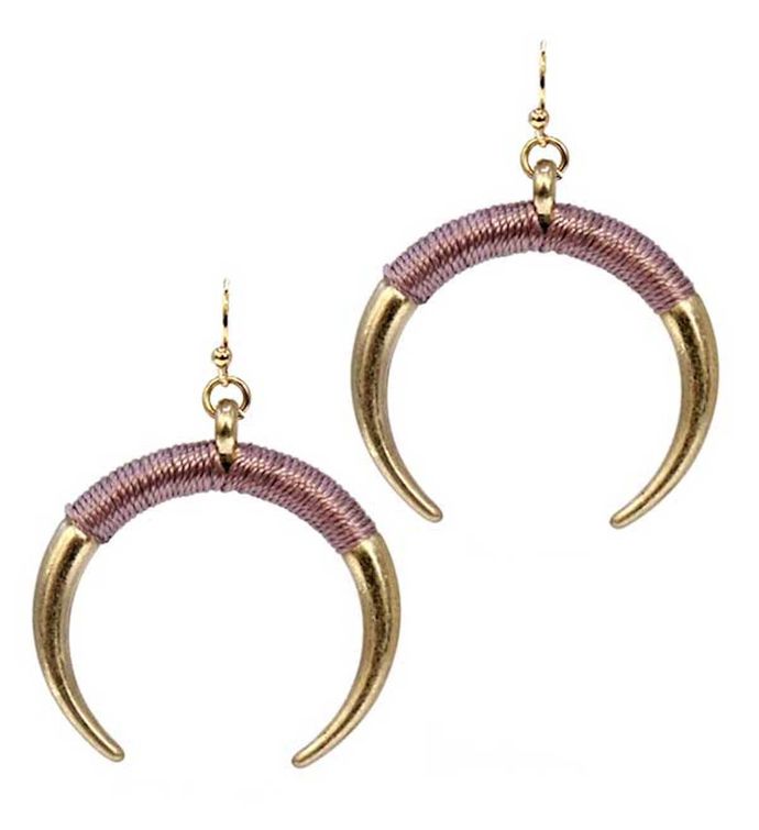Southwestern Purple Wrap Gold Earring