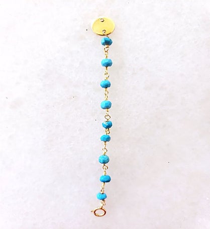 Semi-precious Bead Necklace Extender - Turquoise
