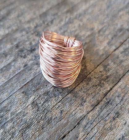 Rose Gold Marcia Wire Wrap Ring 