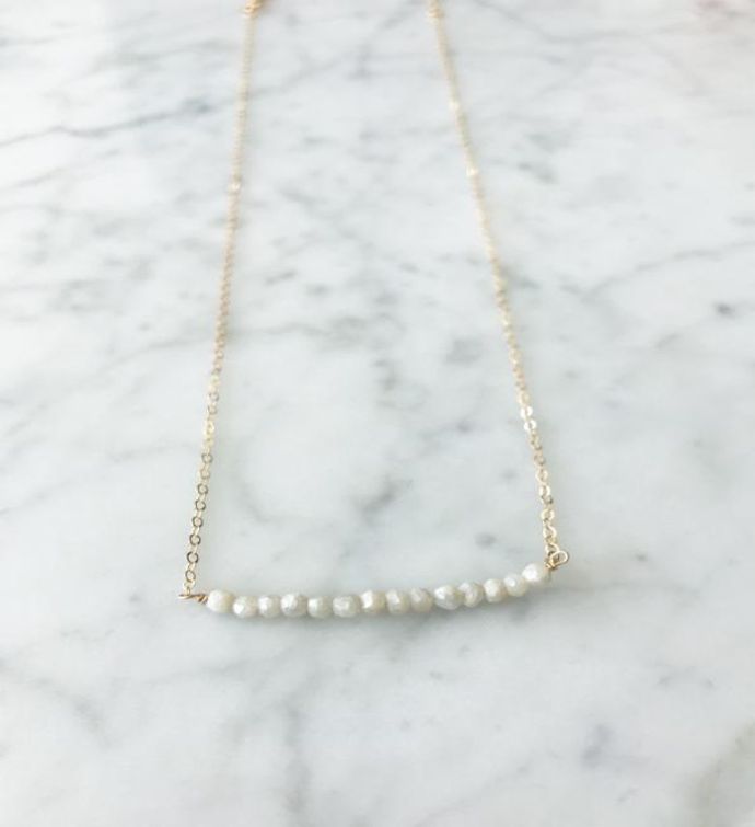 The London Bar White Silverite Necklace