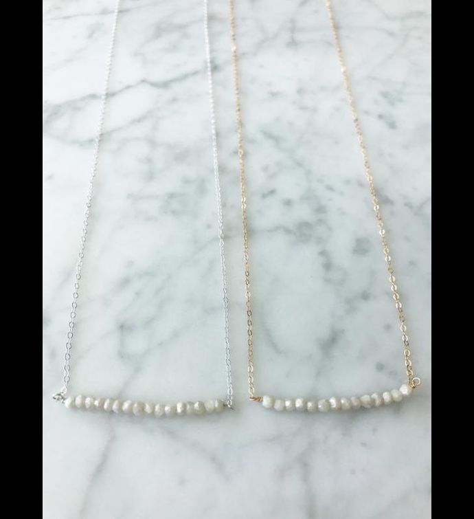 The London Bar White Silverite Necklace