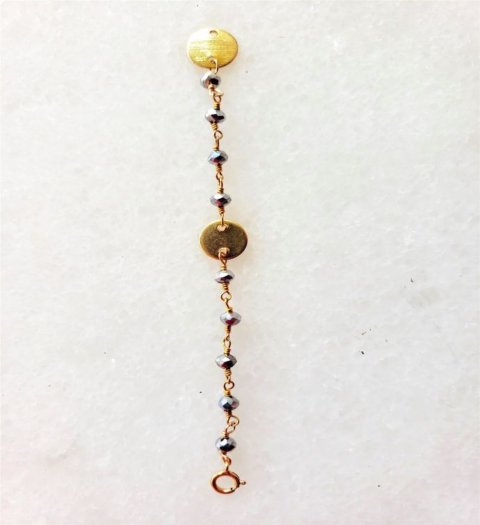 Semi-precious Bead Necklace Extender - Sapphire