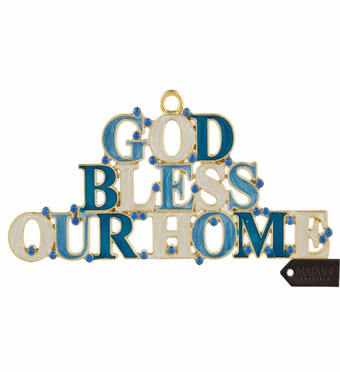 Matashi God Bless Our Home Welcome Wall Art Sign For Home Wall Ornament