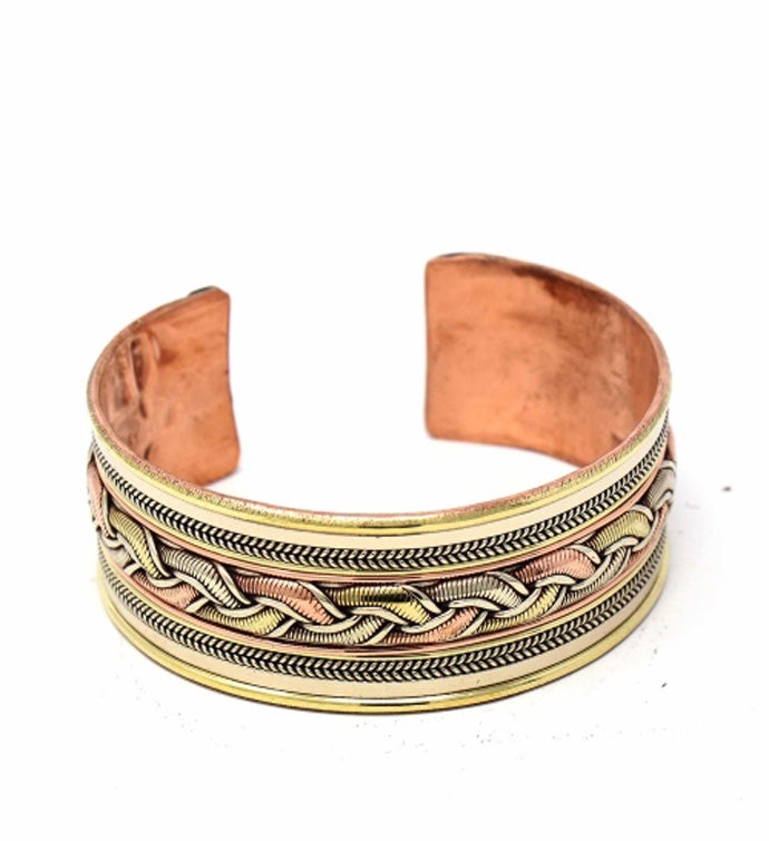 Copper And Brass Cuff Bracelet