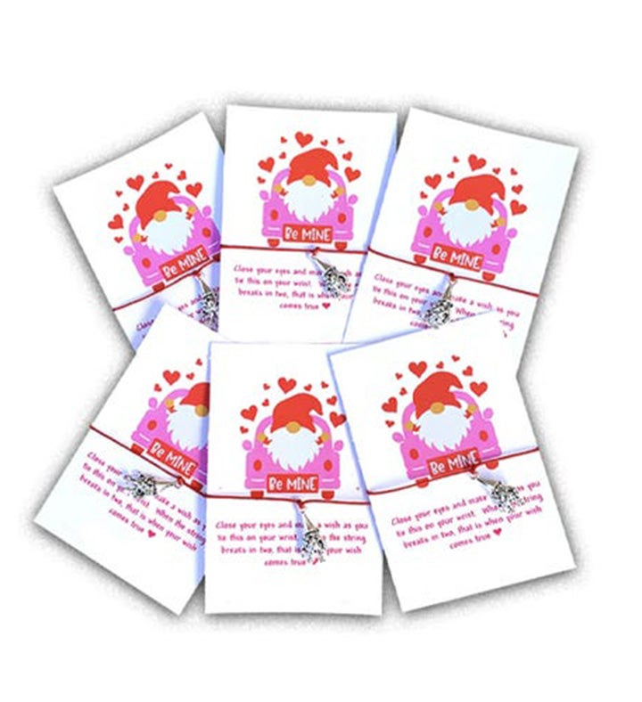 Gnome Valentine Wish Bracelet Pack Of 6