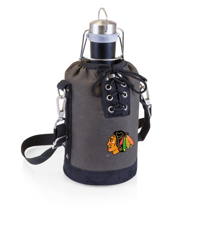 NHL Insulated Growler Tote With 64 Oz. Stainless Steel