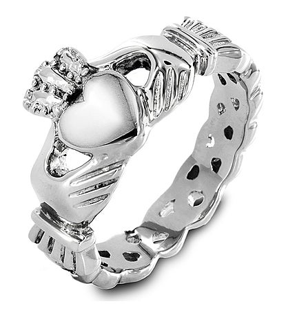Women's Celtic Knot Claddagh Stainless Steel Ring
