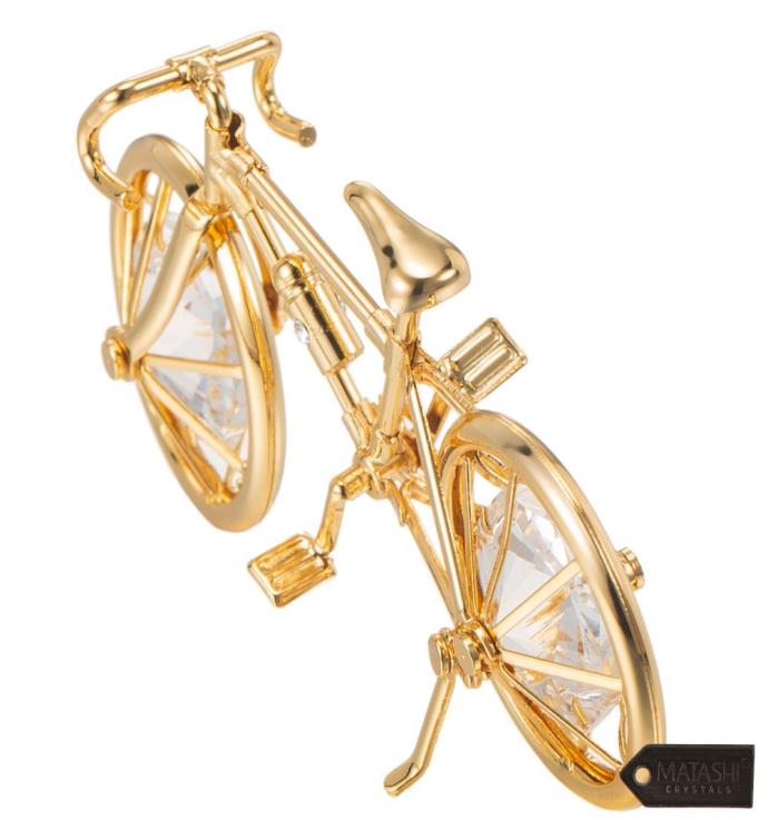 24k Gold Plated Bicycle Ornament By Matashi