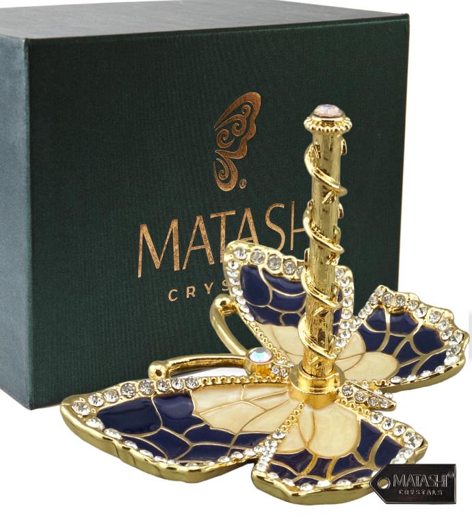 Gold Plated Butterfly Jewelry Ring Holder By Matashi