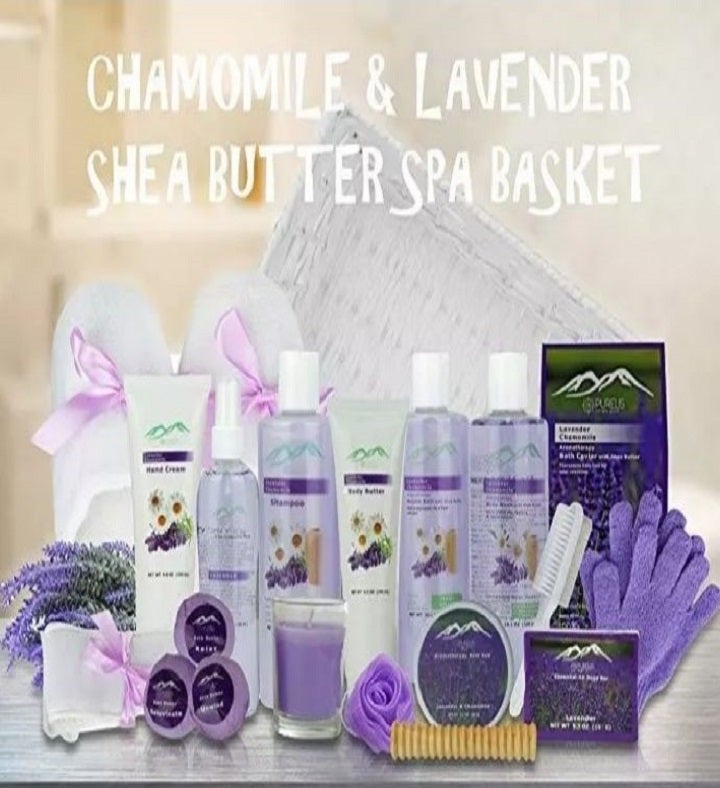 Luxurious Lavender Chamomile Spa Gift Basket