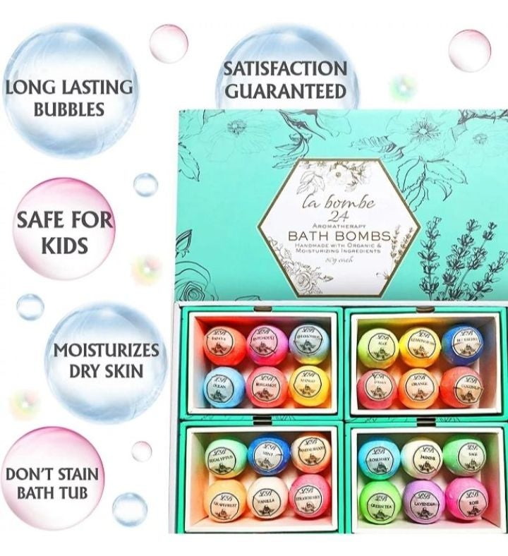 Bath Bombs 24 Piece Gift Set 