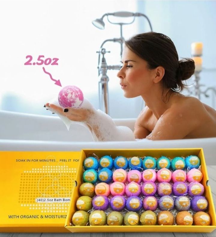 40 Piece Bath Bombs Set