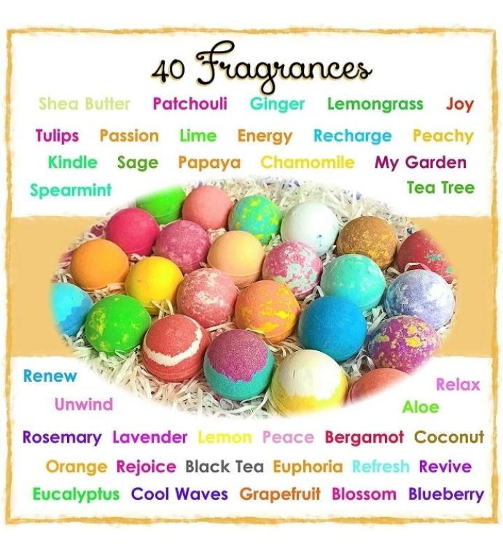 40 Piece Bath Bombs Set