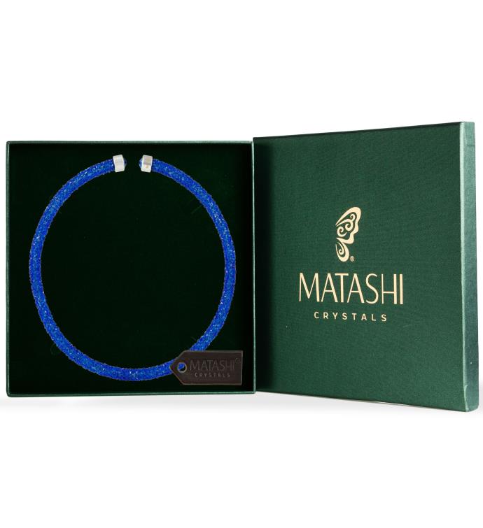 Glittery Crystal Choker Necklace By Matashi