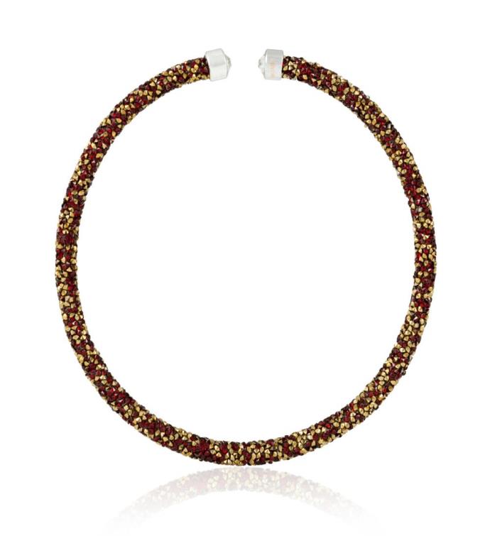 Glittery Crystal Choker Necklace By Matashi